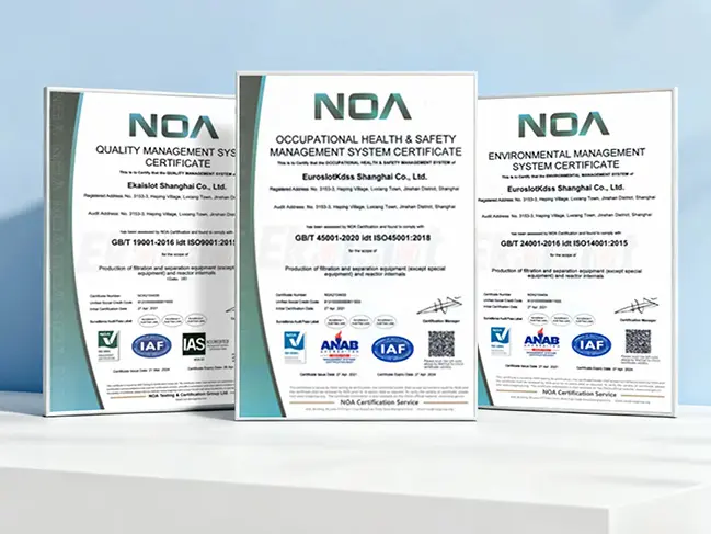 ISO 9001 / 14001 / 45001 certifications